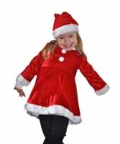 Fluwelen kerstjurk kinderen dames