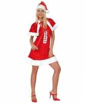 Kerstjurk met muts en korte cape dames