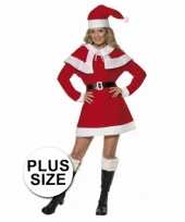 Kerstjurk rood dames plus size