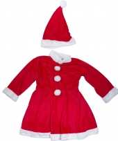 Kerstjurk verkleed kostuum met muts voor meisjes dames